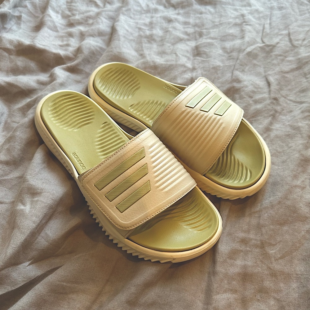 beige / resin adidas alphabounce slide sandals